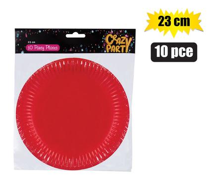 Picnic Party Plates Red 23cm 10pcs