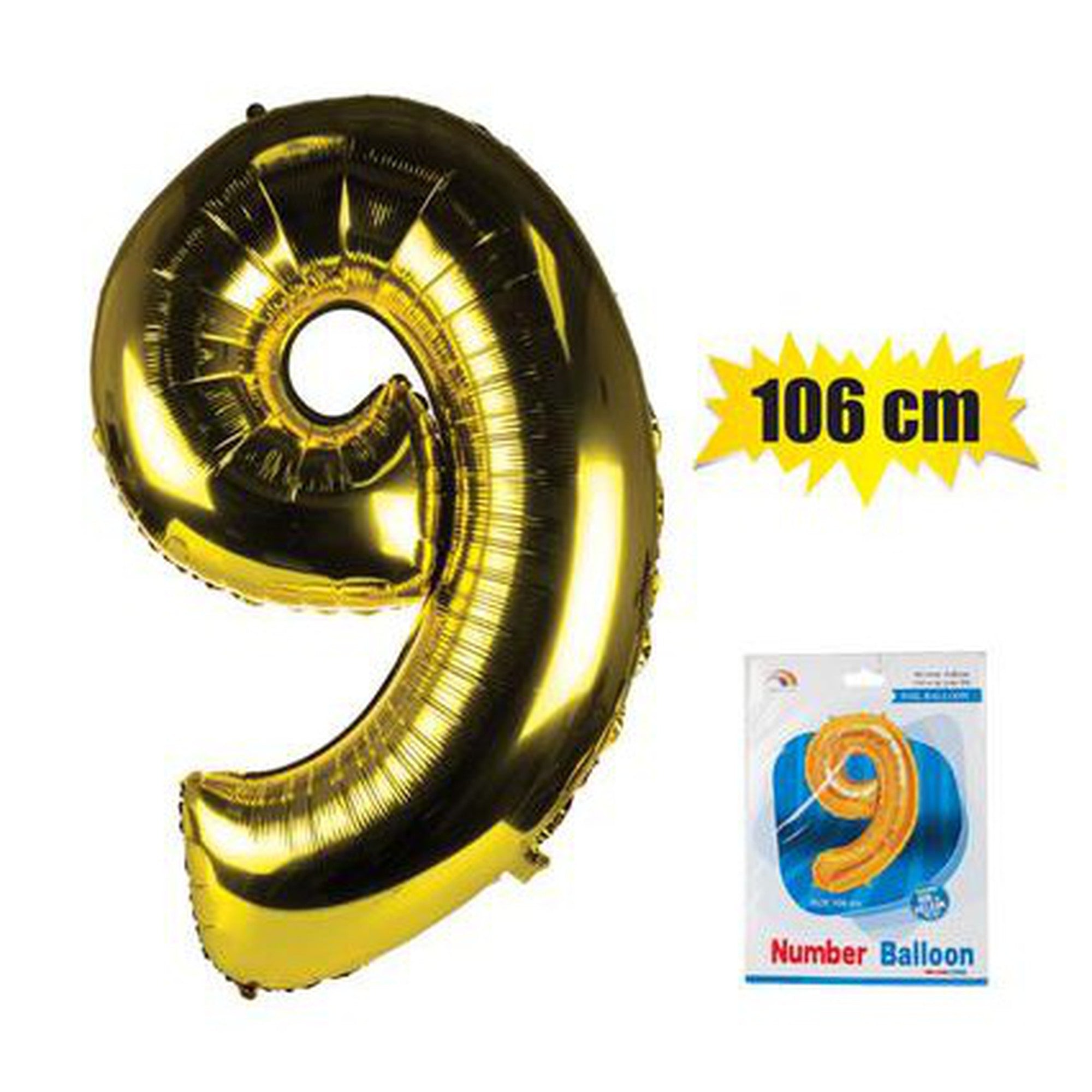 Helium Foil Balloon No.9 106cm