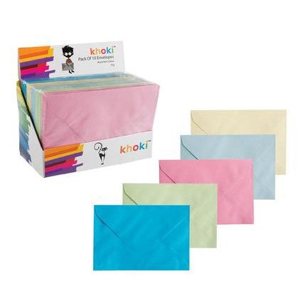 Khoki Colour Envelopes 11x16cm 75gr Colour 10s