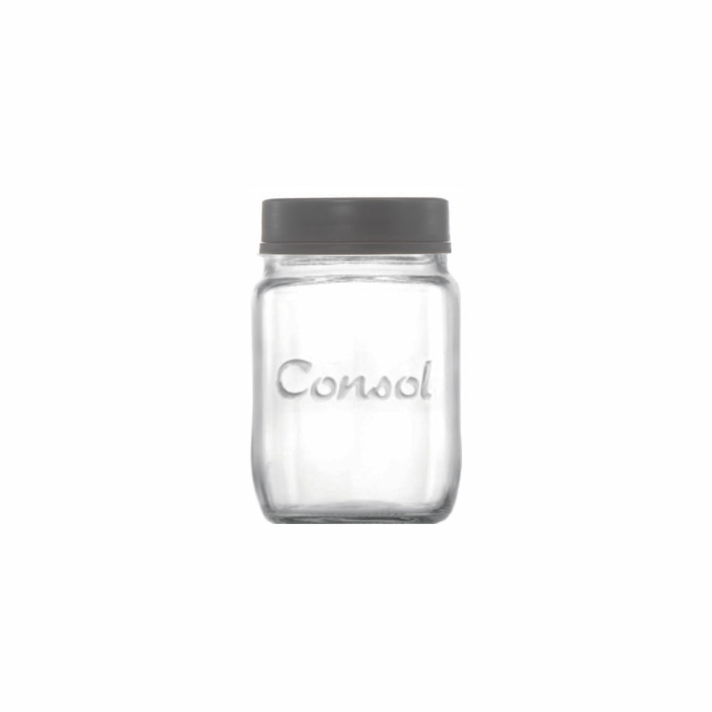 Consol 1L Glass Jar with Assorted Colour Lid 10147