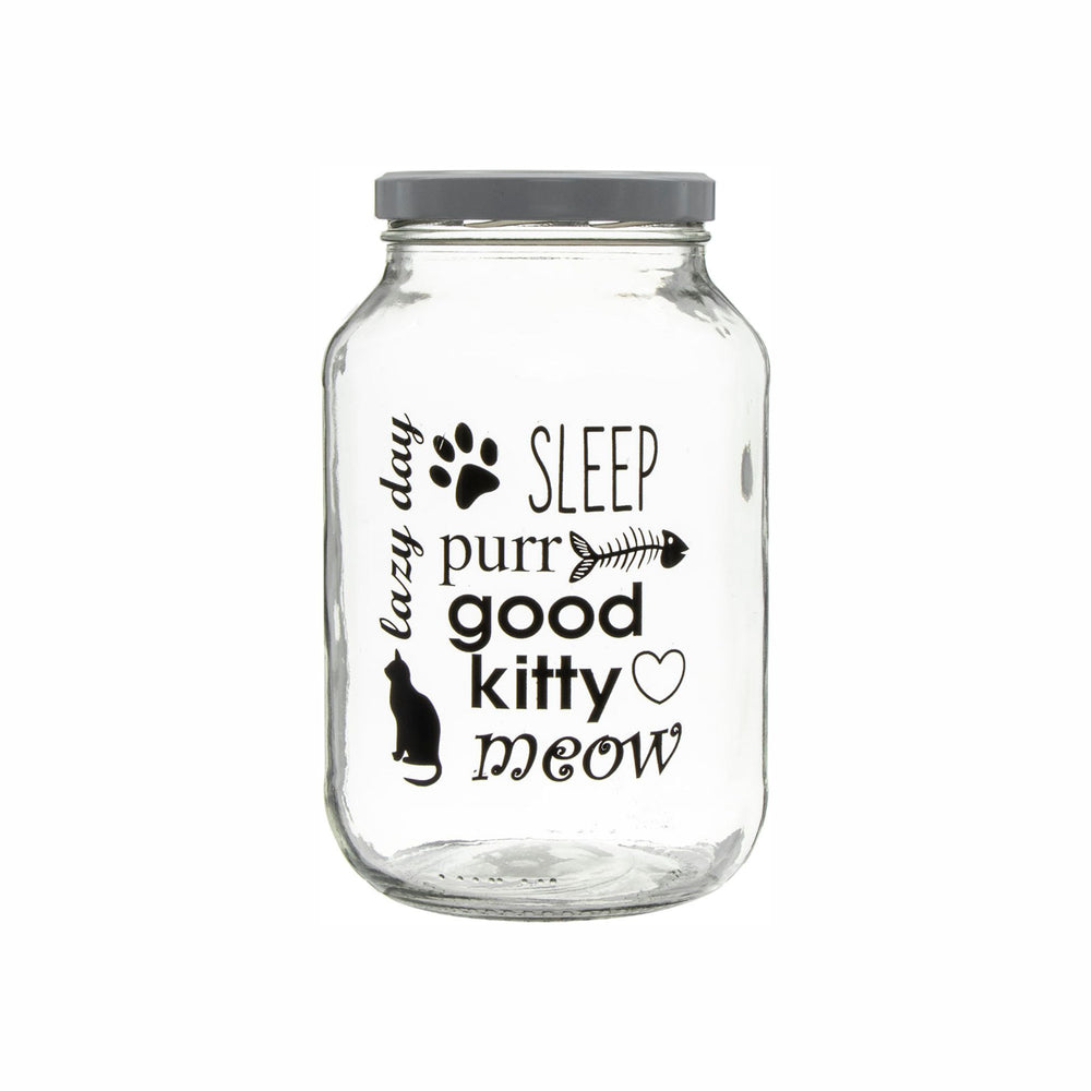 Regent Glass Storage Jar 3L with & Cat Patterned 10301