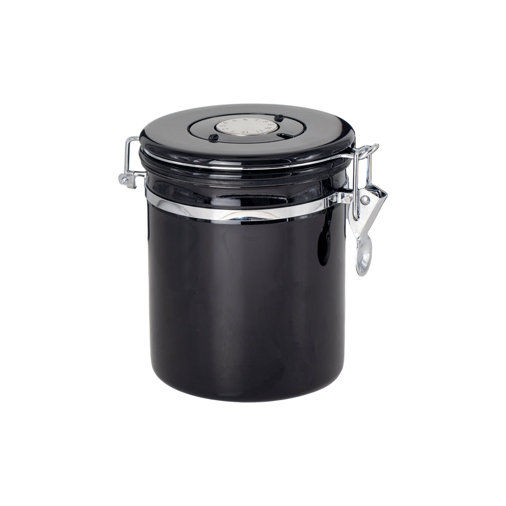1.5L Regent Coffee Storage Canister Stainless Steel Black