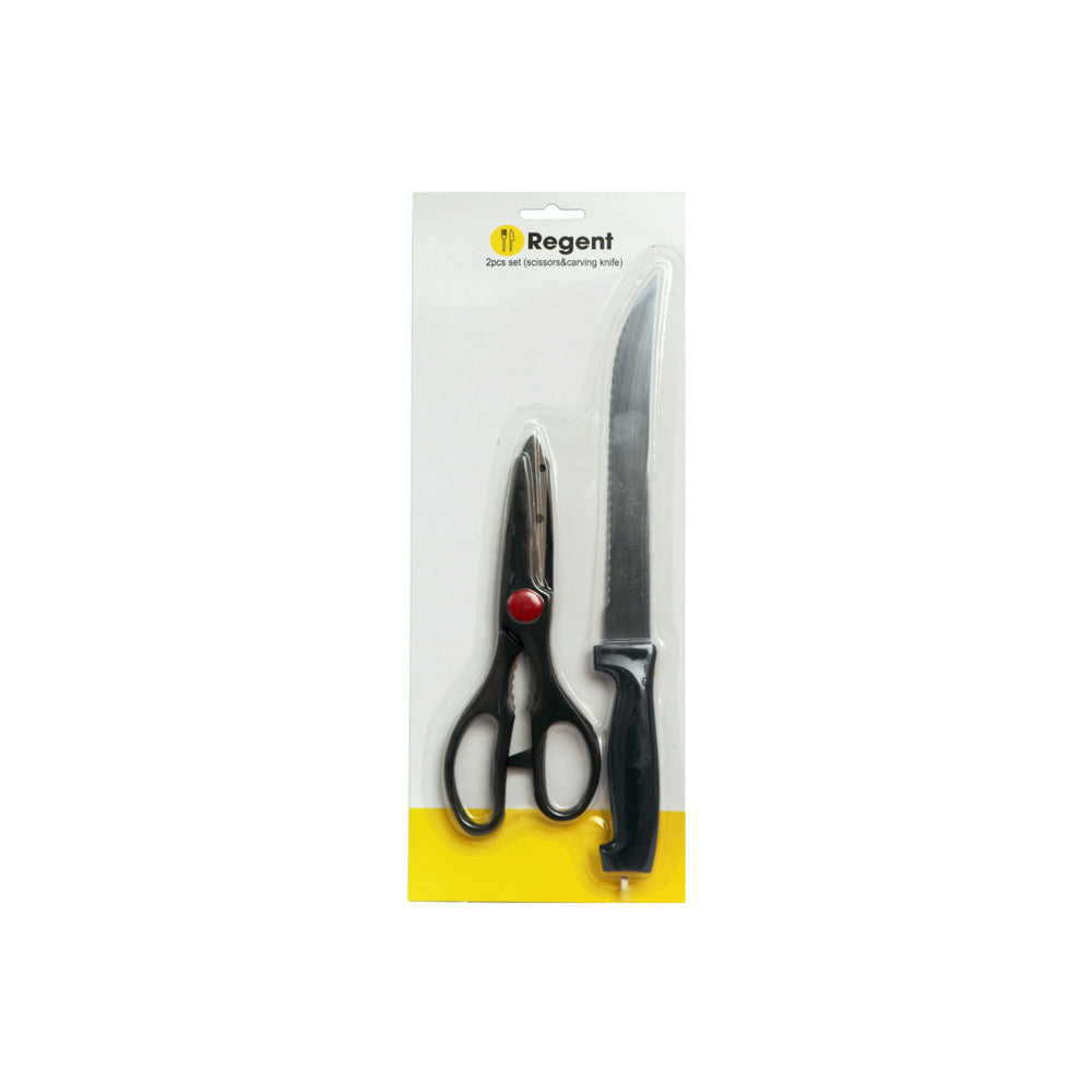 Regent Carving Knife with Kitchen Scissor 2 Set 12601