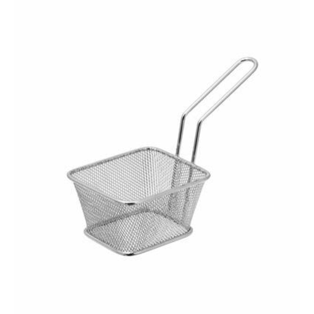 Regent Chip Fryer Serving Basket Chrome with Handle 14037