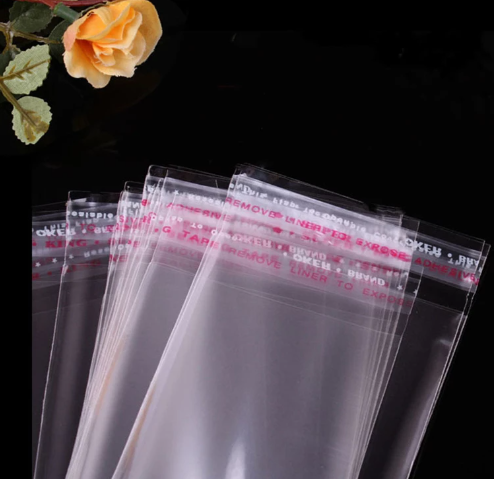 Polyprop Cellophane Selfseal Long Jewellery Gift Bag 8x55+4cm 30mic Punch Hanging Hole 100pack