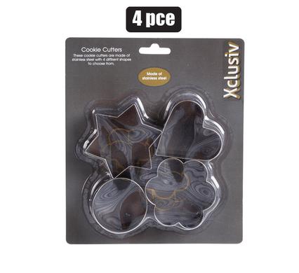Cookie Cutter Stainless Steel 4pack Assorted