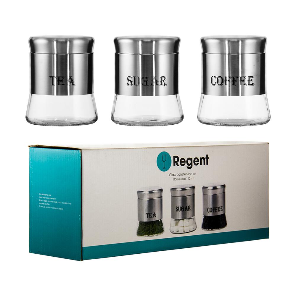 Regent 750ml Canister Steel Cover 3pc