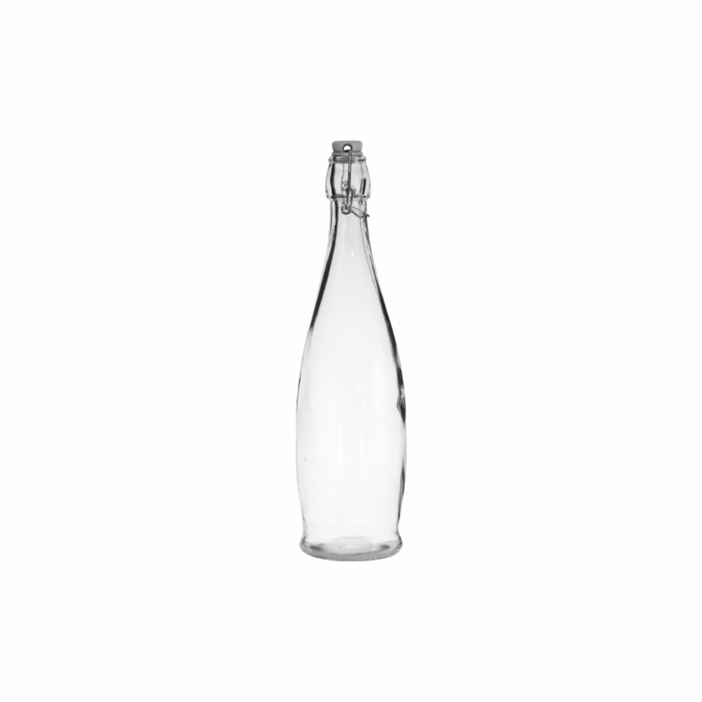 Regent Glass Water Bottle Round with Clip Lid Top 1L 27300