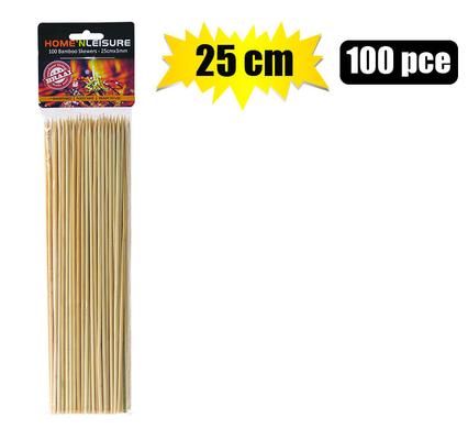 Bamboo Skewers 25cmx3mm 100pack