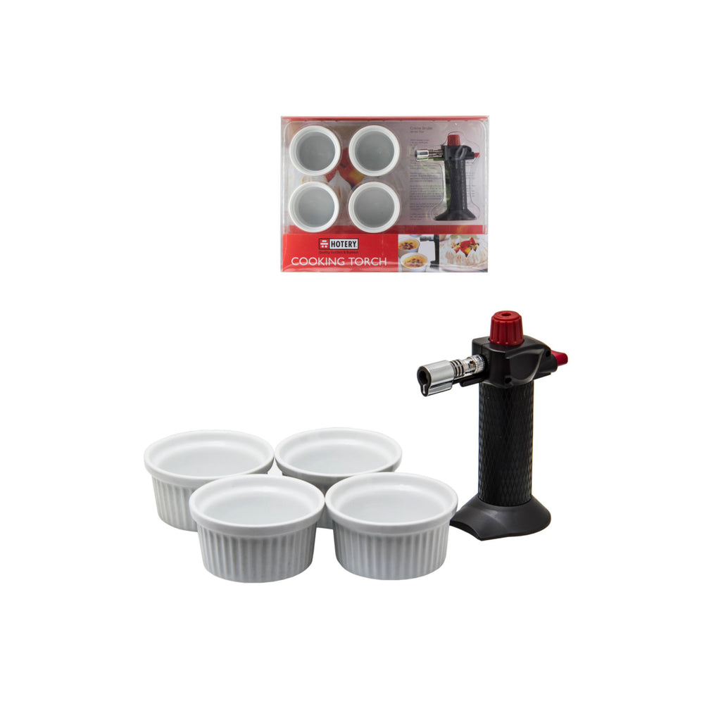 Hotery Chefs Blow Torch with 4 Ramekins 5 Pack Gift Box Set 30599