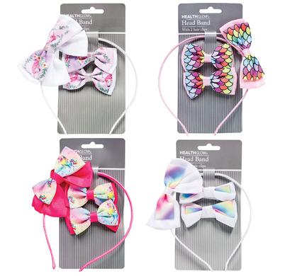 Unicorn Alice Hair Band Bow and Clip