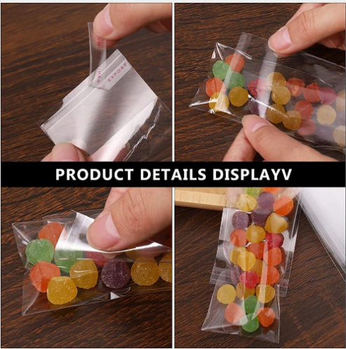 Polyprop Cellophane Selfseal Long Jewellery Gift Bag 6x55+4cm 30mic Punch Hanging Hole 100Pack