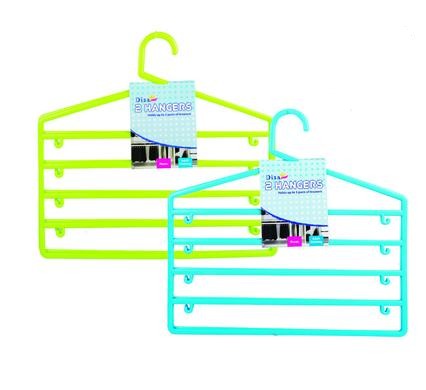 Disa Clothes Hangers Plastic 5-Tier 37cm 2pc