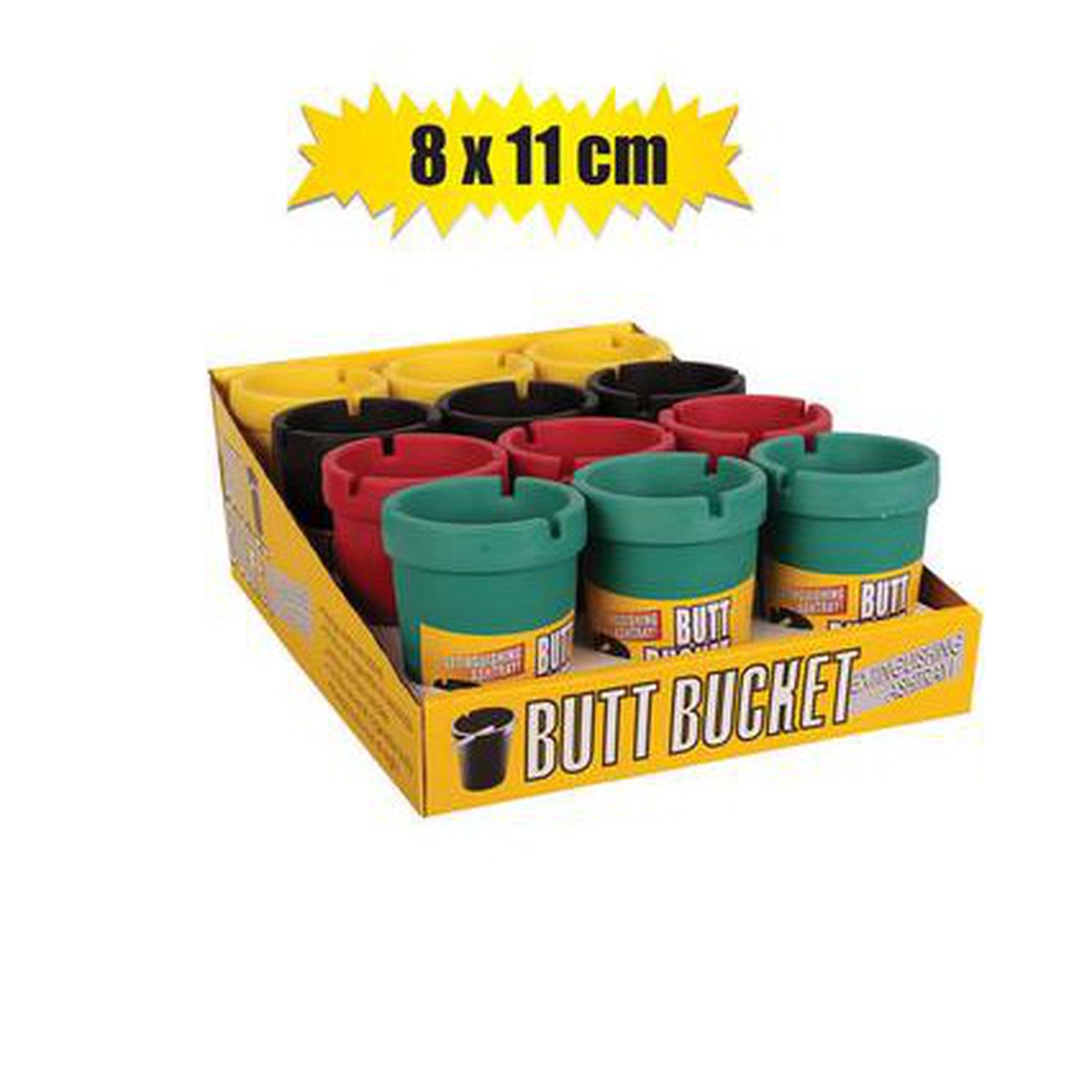 Ashtray Plastic Tub 8x11cm Butt Bucket Solid Color