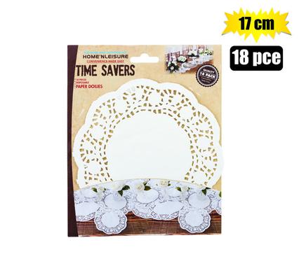Time Savers Paper Doilies 27cm Round 18pack
