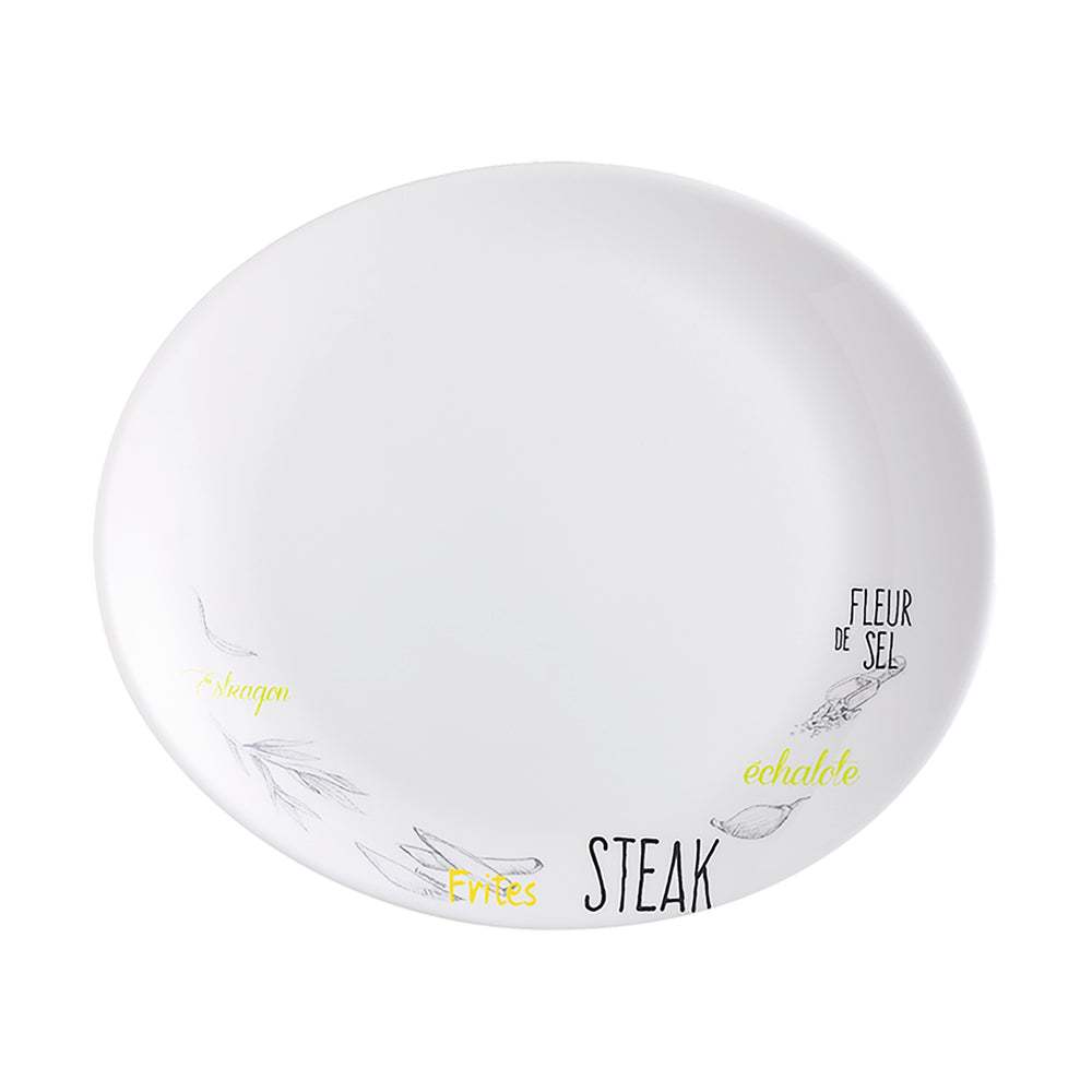 Luminarc Oval Glass Steak Plate 300x260mm Freinds Time Bistro 39999