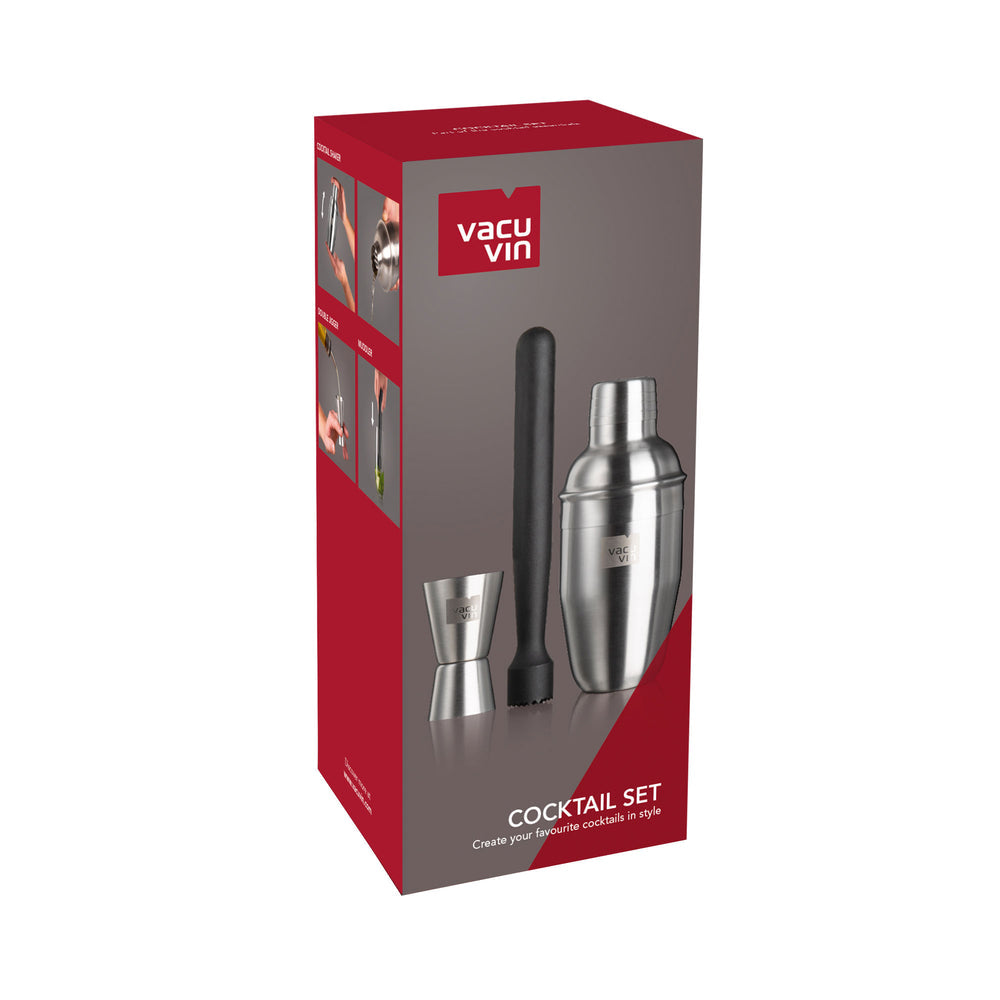 Vacu Vin Basic Cocktail Shaker 3pc Set 40220