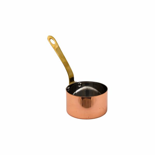 Regent Cookware Serving Mini Pot 200ml with Handle Copper Plated Stainless Steel