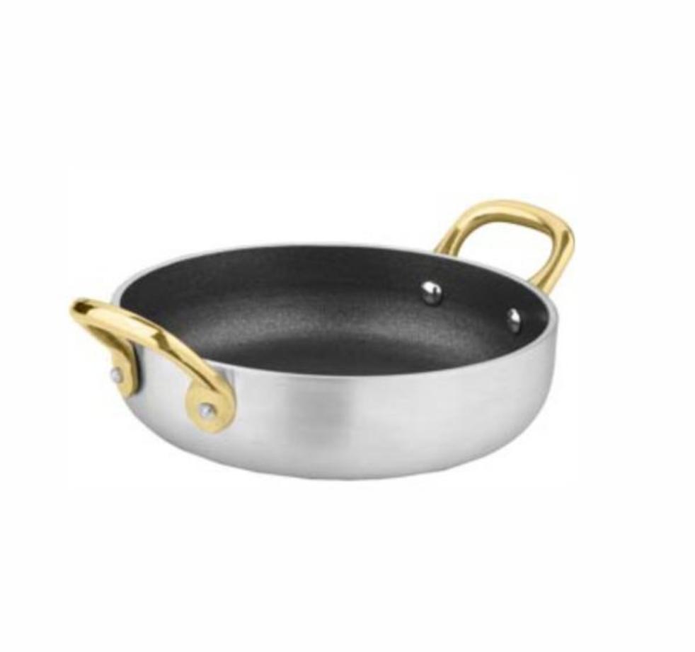 Regent Cookware Serving Bowl 400ml Non Stick Aluminium Brass Handles 41628