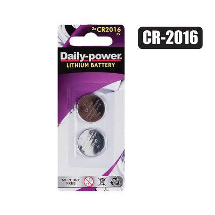 Batteries Lithium CR2016 2pack Card