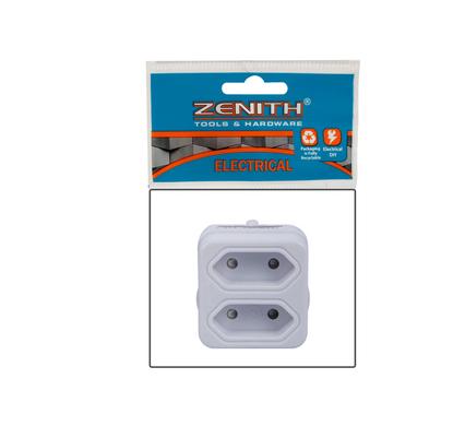 Zenith Plug Eurodaptor 2x5A 2Pin
