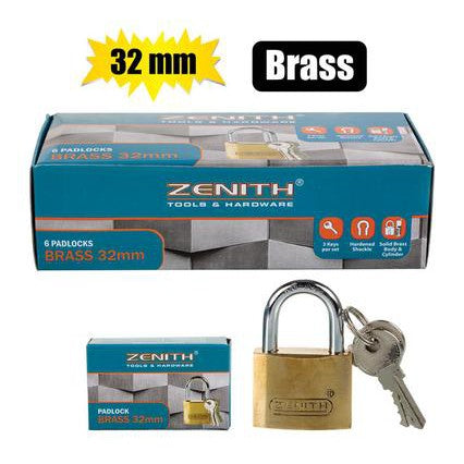 Zenith Brass Padlock 32mm