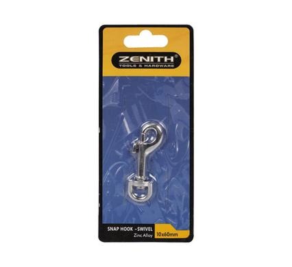 Zenith Snap Hook with Swivel CP 10x60mm