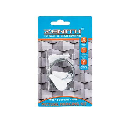 Zenith Picture Hanging Kit Wire+eye+hok