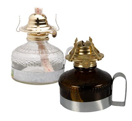 Paraffin Lamp Glass Base with Burner Clip