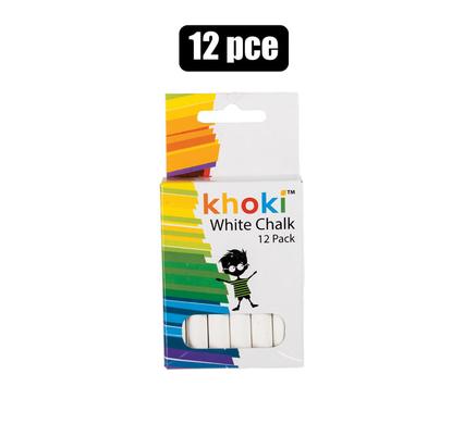 Khoki White Chalk 12pc