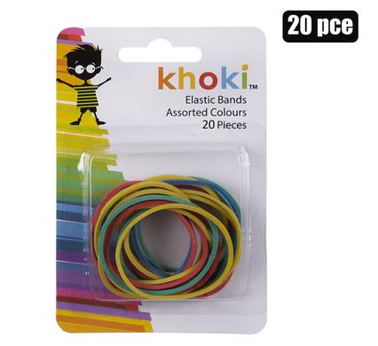 Khoki Elastic Band Assorted Colour 20pcs