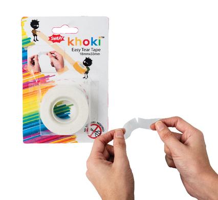 Khoki Easy Tear Adhesive Tape Clear 33x18mm