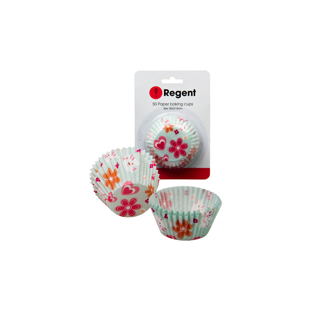 Regent Cake Cups Tea with Flower 50Pcs 71503