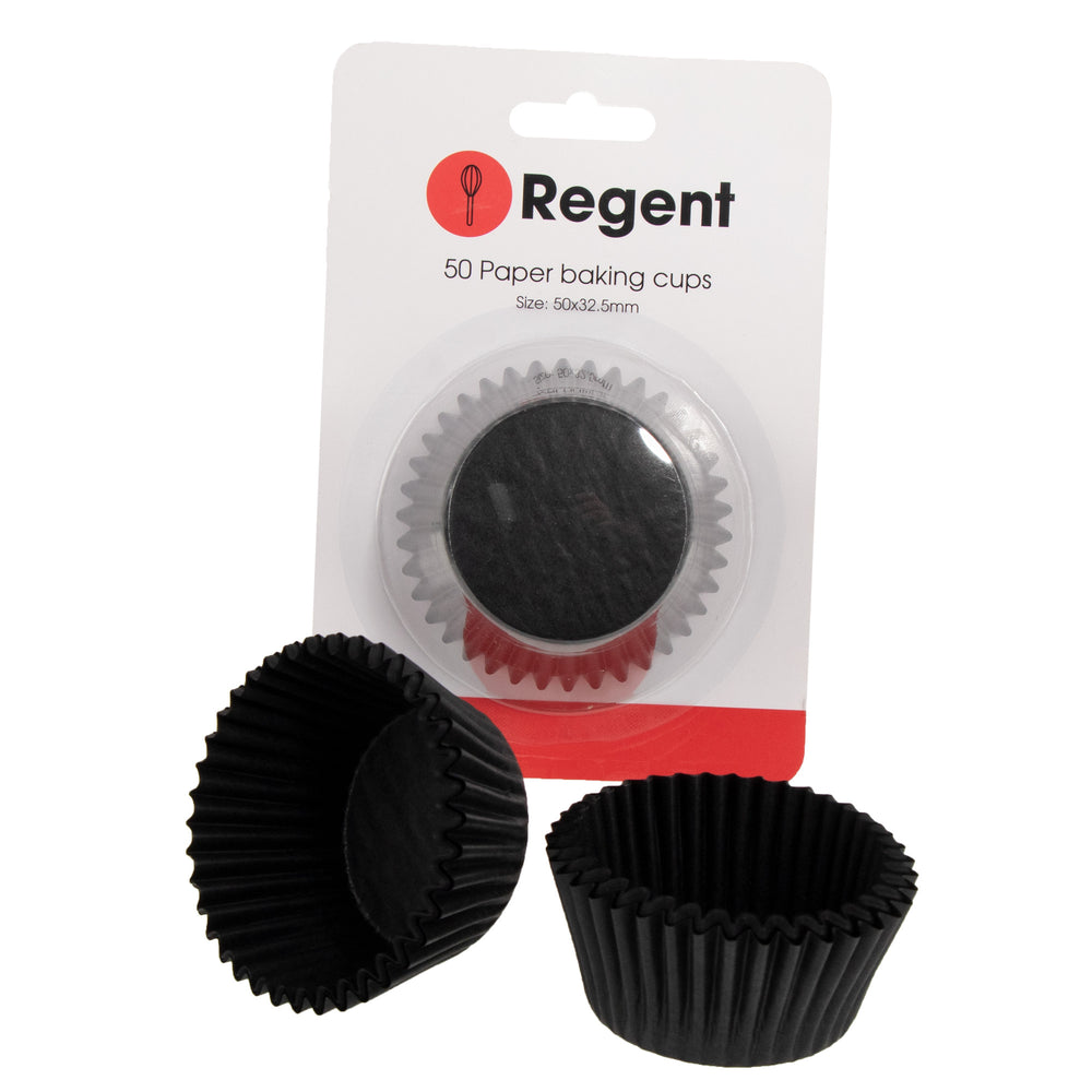 Regent Cake Cups Black Glassine Paper 50Pcs 71520