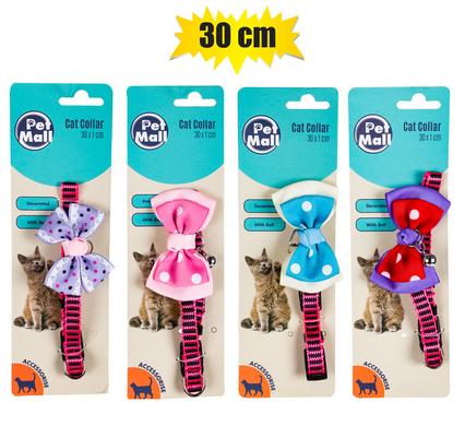 Pet Cat Collar with Bow 30cm