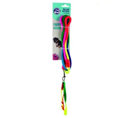 Pet Mall Dog Collar with Lead Rope Set 1.2mx6mm