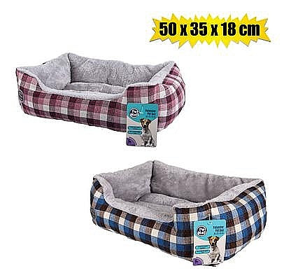 Pet Fur Bed Rectangle 50x35x18cm each