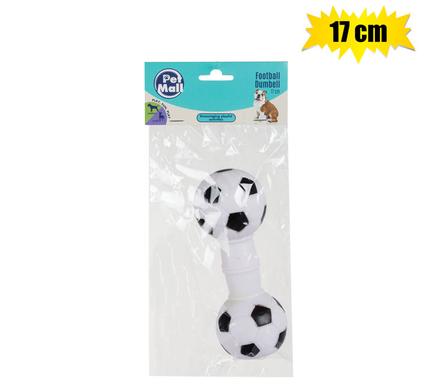 Pet Mall Dog Toy Rubber Dumbell Football 17cm