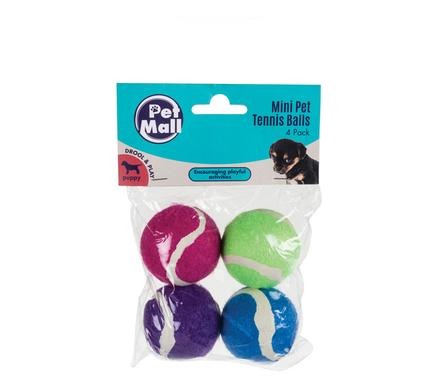 Pet Toy Mini Tennis Balls 4pack