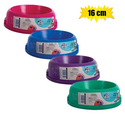 Pet Mall Dog/Cat Plastic Bowl Large 16cm 1pc