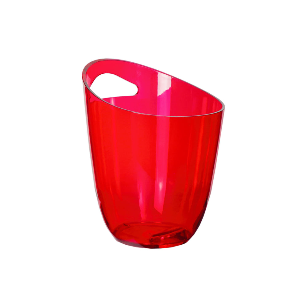 Bar Butler Acrylic Ice Bucket Clear Red PS Plastic 3L 240x190mm 73139