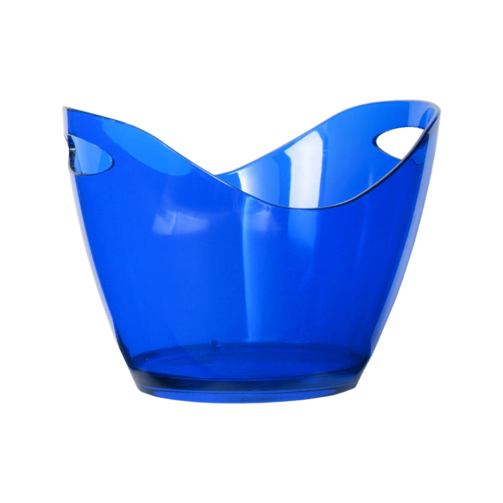 Bar Butler Acrylic Ice Bucket 4L Oval Shape Clear Blue - Wine and Champagne Cooler 270x205x155mm 73146