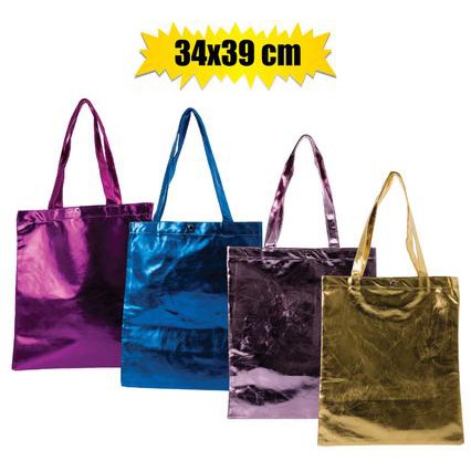 Metallic Shopper Bag 34x39cm