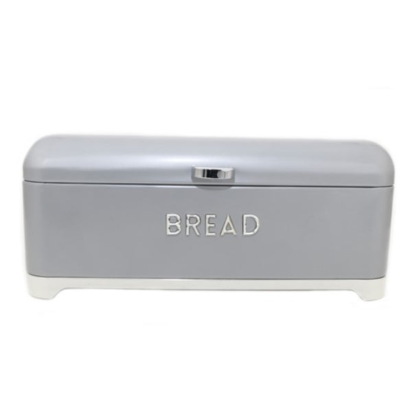 Retro Vintage Bread Bin Grey Silver