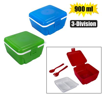 Otima Lunch Box 900ml 3-Division Maxi Meal Box