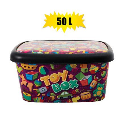 50L Deep Storage Utility Box - Kids Toy Box Printed