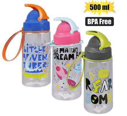 Sports Water Bottle 500ml with Tritan Popup Straw