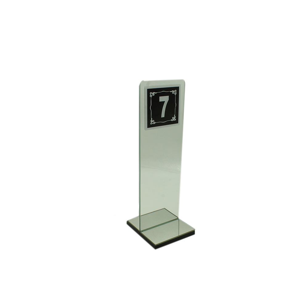 Table Number Stand Glass SGN506