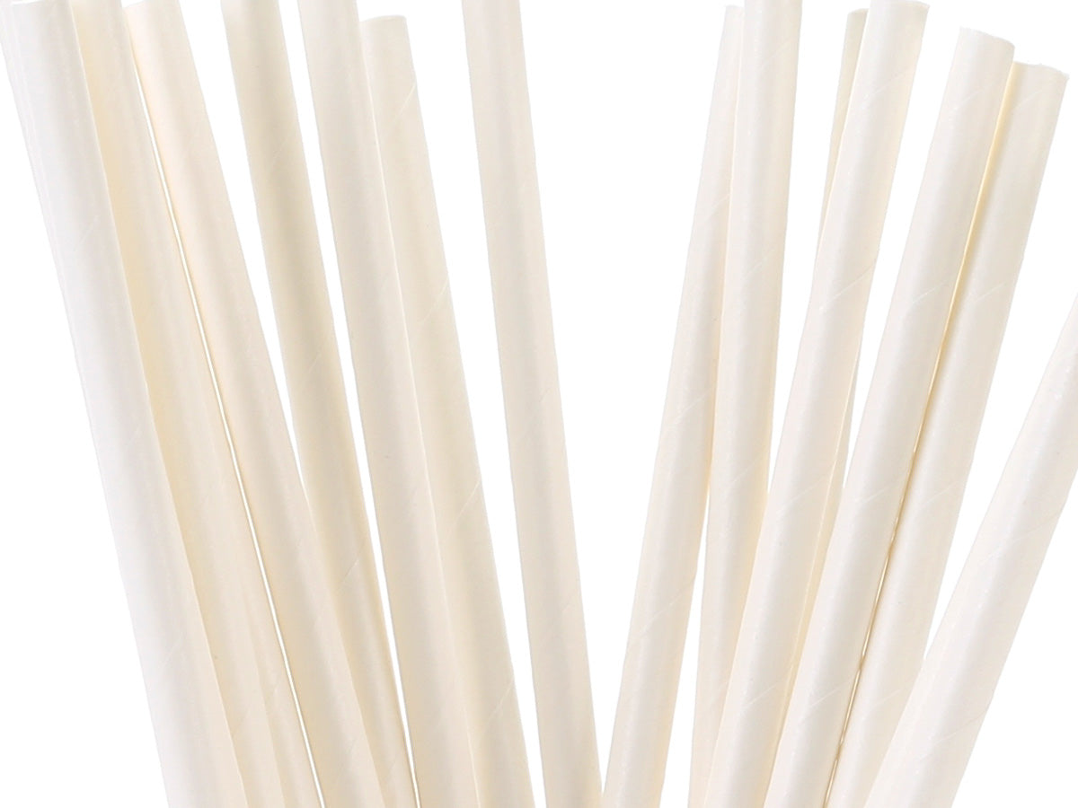 Paper Straws White 6mm 100s