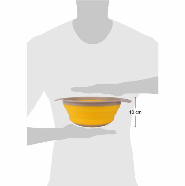 Silicone Collapsible Colander and Strainer with Handl Yellow 10Inch 109